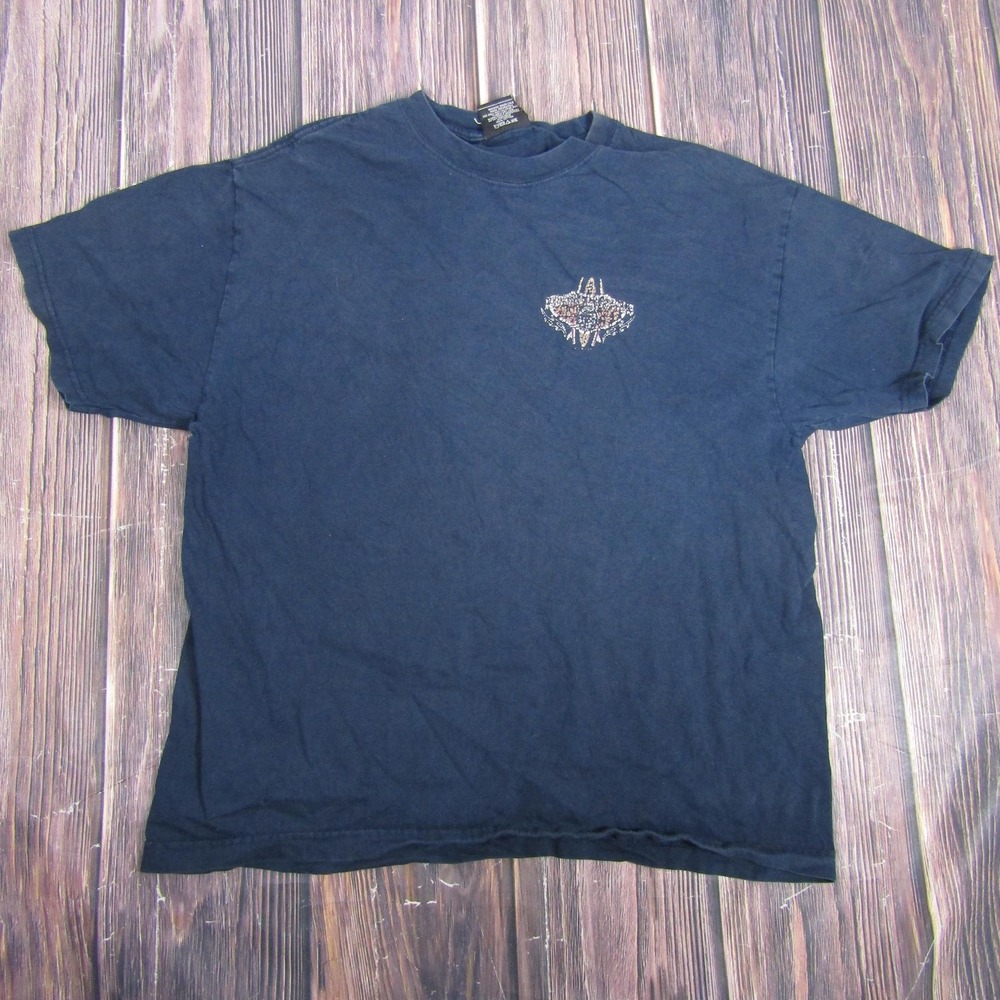 Shady Ltd‎ Island Legends Hawaii Shirt Mens Large Blue Hawaiian Surf Graphic Tee